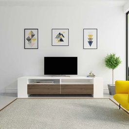 Hanah Home Soporte de TV Nogal y Blanco